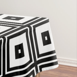 Mantel Tabletas de cuadrados blancos y negros