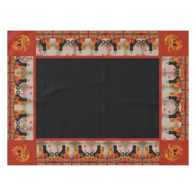 Mantel Tabletas de gatos de Halloween (Frente (Horizontal))