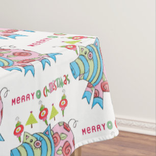 Mantel Tabletas de Navidades mexicanos merry, cerdo mexic