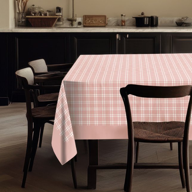 Mantel Tabletas de oro de Rosa suave para eventos (Soft Rose Gold Plaid Tablecloth for Events)