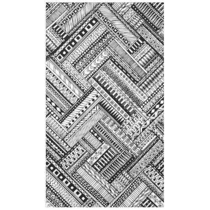 Mantel Tabletas de patrones de mezcla ética negra y blanc