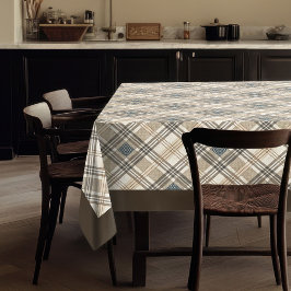 Mantel Tabletas de Tono Natural con Acentos Geométricos
