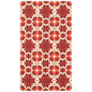 Mantel Tabletas, estampado floral elegante de tela roja