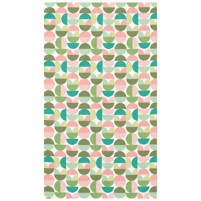 Mantel Tabletas Geométricas Modernas de Color Verde y Pea (Anverso)