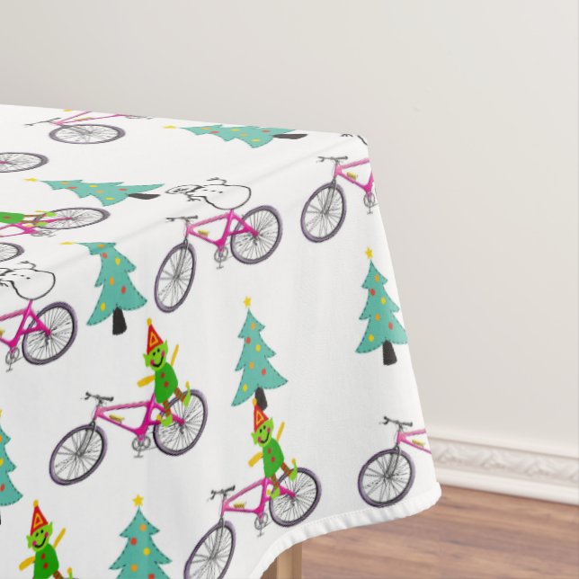 Mantel Tabletas navidades, bicicletas de muñeco de nieve (In Situ)