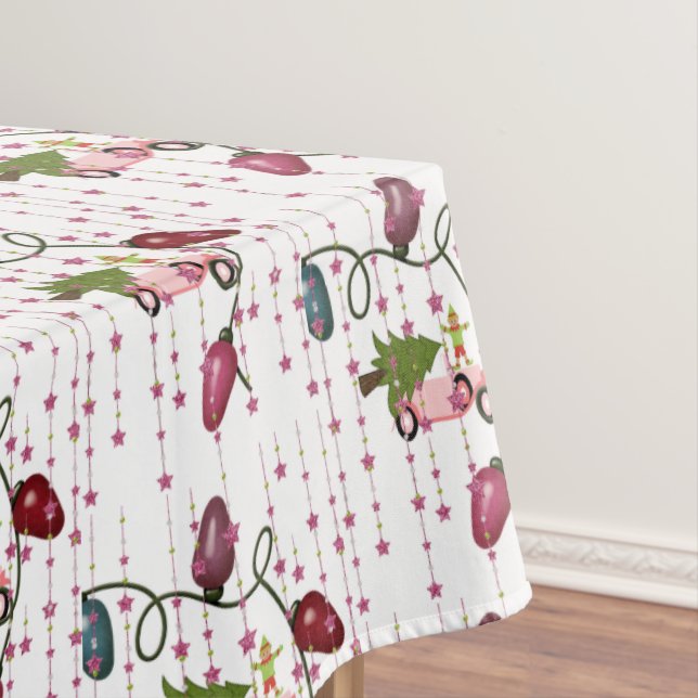 Mantel Tabletas navidades, elfo rosado del coche, luces (In Situ)