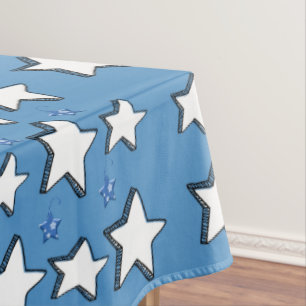 Mantel Tabletas navidades, estrellas azules
