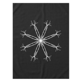 Mantel Tabletas, negro y blanco, flor caleidoscópica