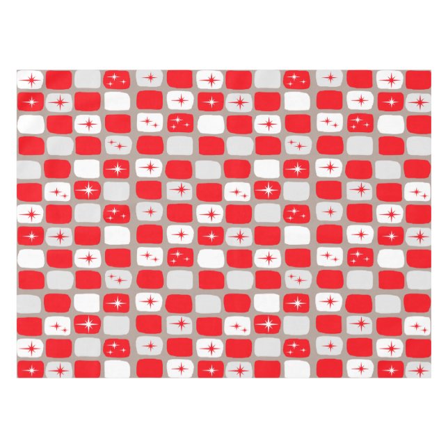 Mantel Tabletas Retro Red Starburns (Frente (Horizontal))