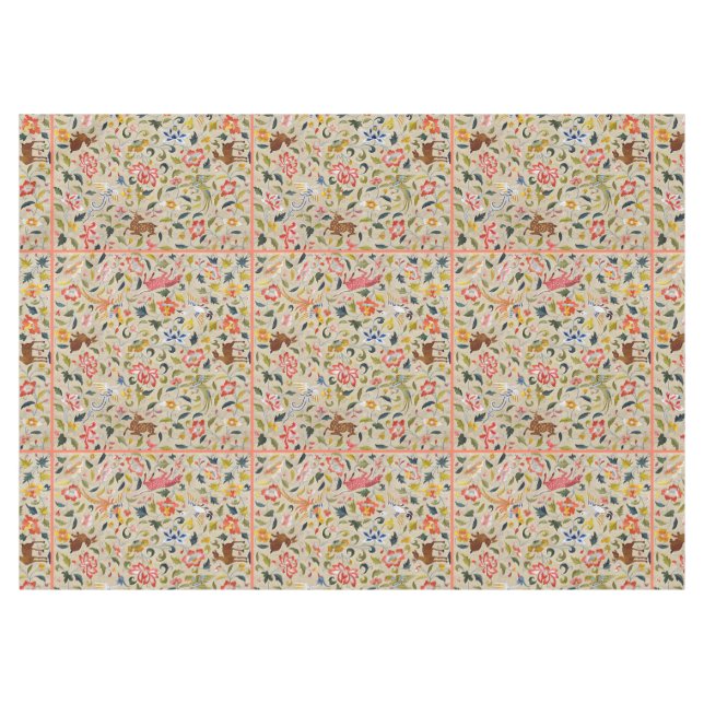 Mantel Tableware de bordado de seda animal (Frente (Horizontal))