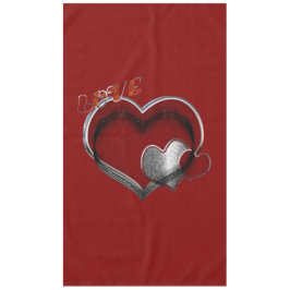 Mantel Tablilla de Algodón Rojo del Corazón