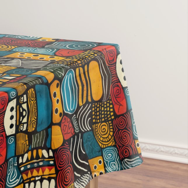 Mantel Tablilla de bloques de abstracto africano (In Situ)