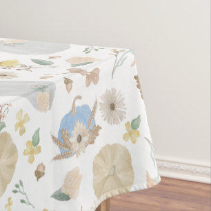 Mantel Tablilla de calabaza azul de acuarela de otoño
