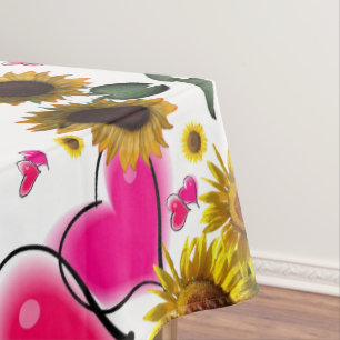 Mantel Tablilla de Corazones Rosa de Girasol