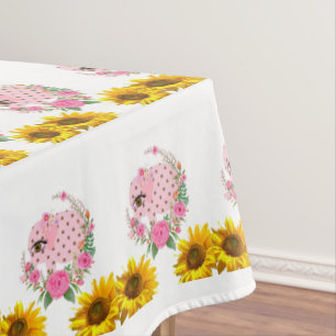 Mantel Tablilla de Elefante Rosa Floral de girasol