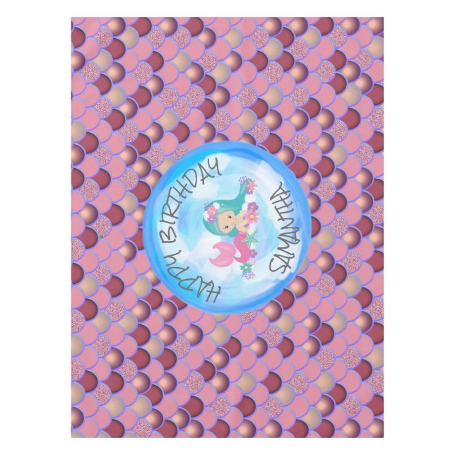 Mantel Tablilla de escalas rosadas púrpura del Mar de Sir (Anverso)