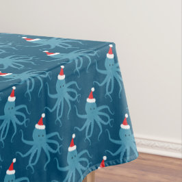 Mantel Tablilla de Navidades azules de Santa Octopus
