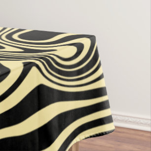 Mantel Tablilla de ondas de arte negro amarillo - Elegir