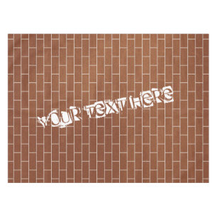 Mantel Tablilla de pared de ladrillo con texto Personaliz