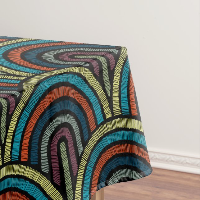 Mantel Tablilla de patrón de arco de bordado retro (In Situ)