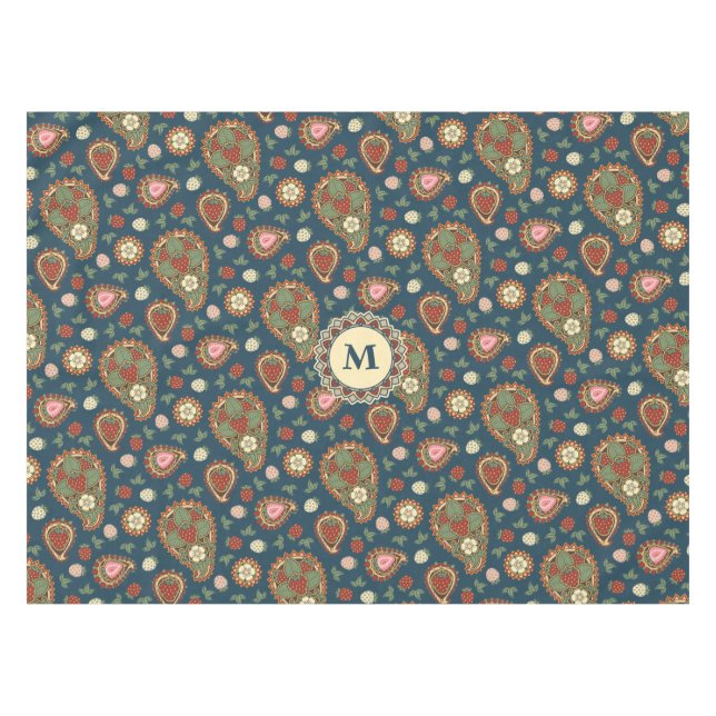 Mantel Tablilla de patrón de fresa paisley (Frente (Horizontal))
