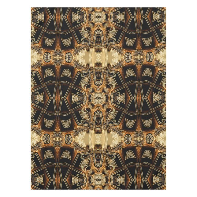 Mantel Tablilla de patrón geométrico de encaje satinado d (Anverso)