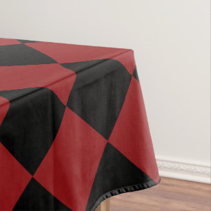 Mantel Tablilla negra roja de ajedrez