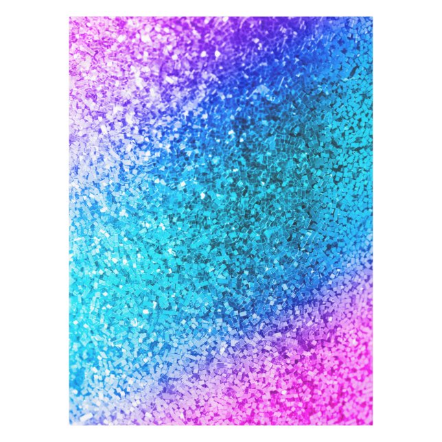 Mantel Tablilla Purpurina unicornio personalizada (Anverso)