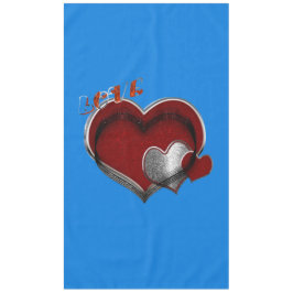 Mantel Tablillas de algodón azul del corazón