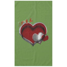 Mantel Tablillas de algodón verde del corazón