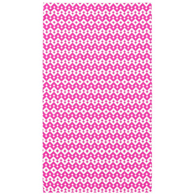 Mantel Tablillas de zigzags rosados y blancos de Girlie C (Anverso)