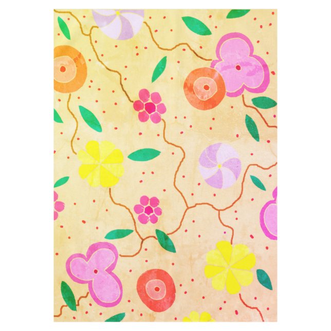 Mantel Tablillas florales de época (Anverso)