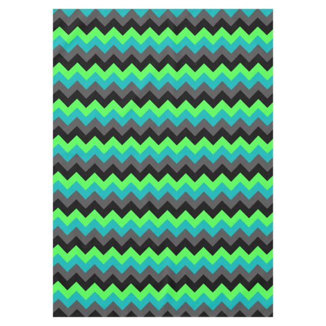 Mantel Tablillas Medianas de los Chevrons Ombre Verde Neg (Anverso)