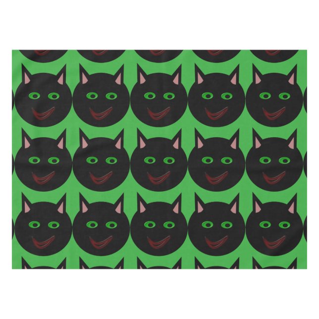 Mantel Tablillas negras para gatos de Halloween (Frente (Horizontal))