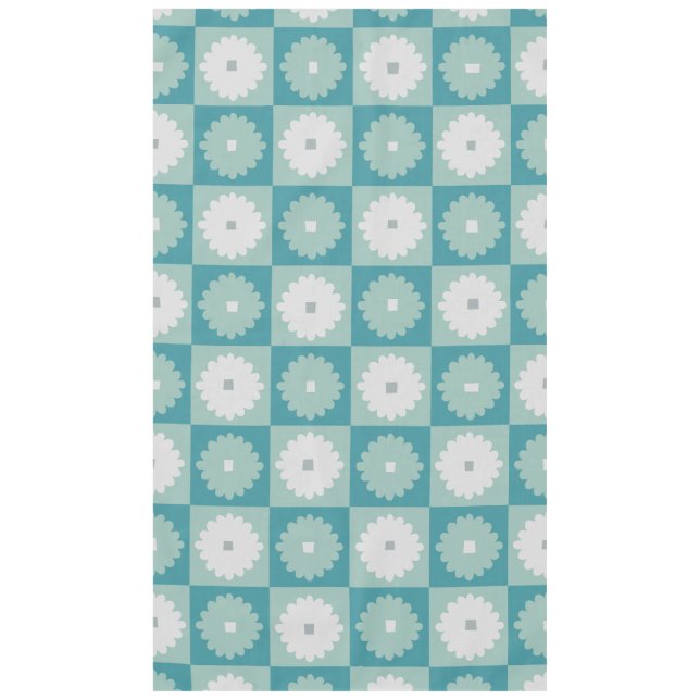 Mantel Tabloto de Flores Geométricas Modernas del Siglo M (Anverso)