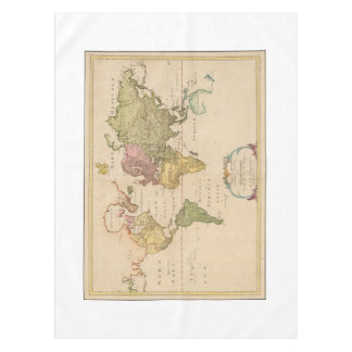 Mantel Tabloto del mapa zoológico del mundo de la antigüe