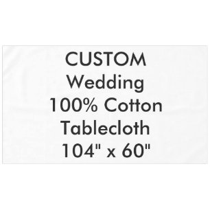Mantel Tabulador de boda personalizado de 104" x 60"