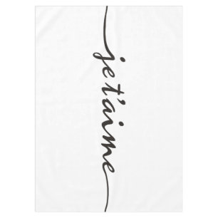 Mantel t'aime del je - te amo en francés - negro