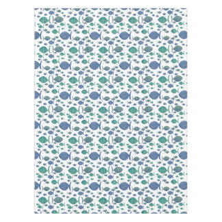 Mantel Tantos peces azules