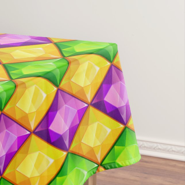 Mantel Tapa de la mesa de Bling Mardi Gras (In Situ)