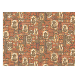 Mantel Tapa hawaiano del vintage de Pomaika'i Tiki