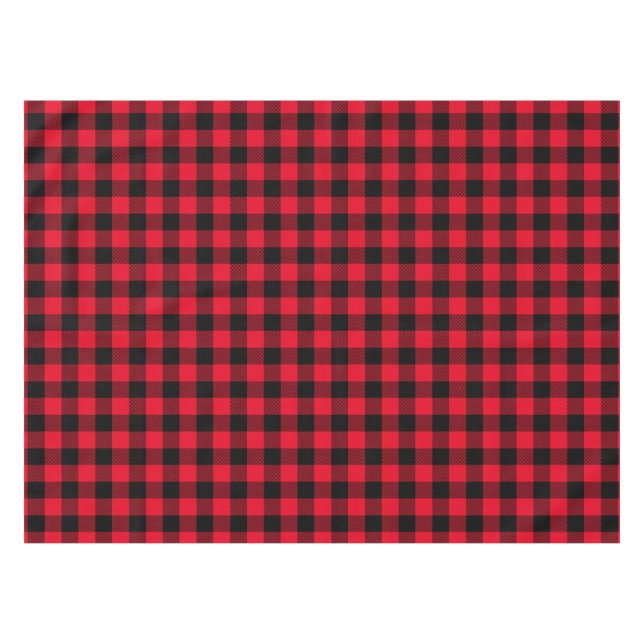 Mantel Tapado de búfalo rojo y negro (Frente (Horizontal))
