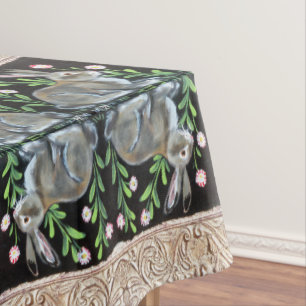 Mantel Tapiz Renacentista Rabbit Floral Decoración Fant