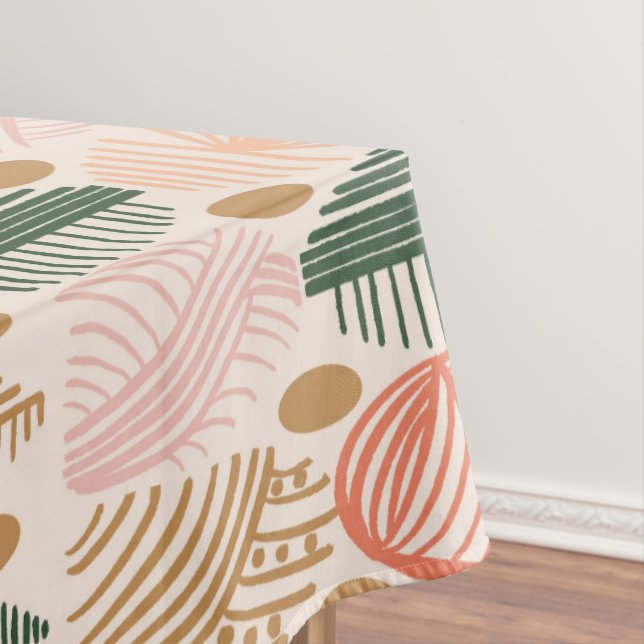 Mantel Tapos de tierra tribales caribeños: Boho Verde osc (In Situ)