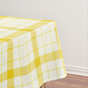 Mantel Tartán de diseño / tela de mesa amarilla de patrón