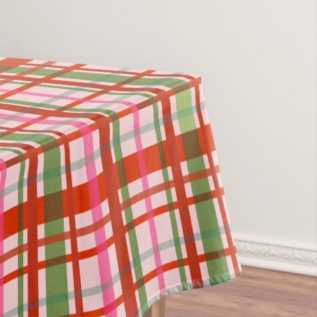 Mantel Tartan escocés rojo y verde de Navidad (In Situ)