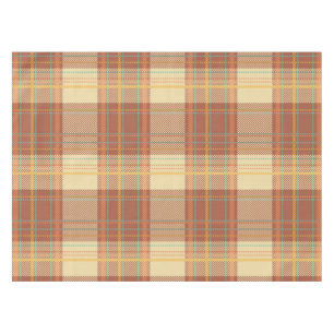Mantel Tartán - Marrón, beige, turquesa, Naranja, amarill