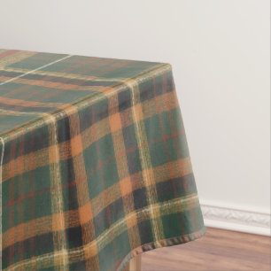 Mantel Tartan Plaid Navideño Vintage