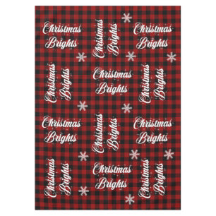 Mantel Tartán rojo y negro: Navidades de copo de nieve s