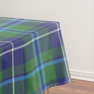 Mantel Tartan Rústico Cuadro Clan Douglas A Cuadros